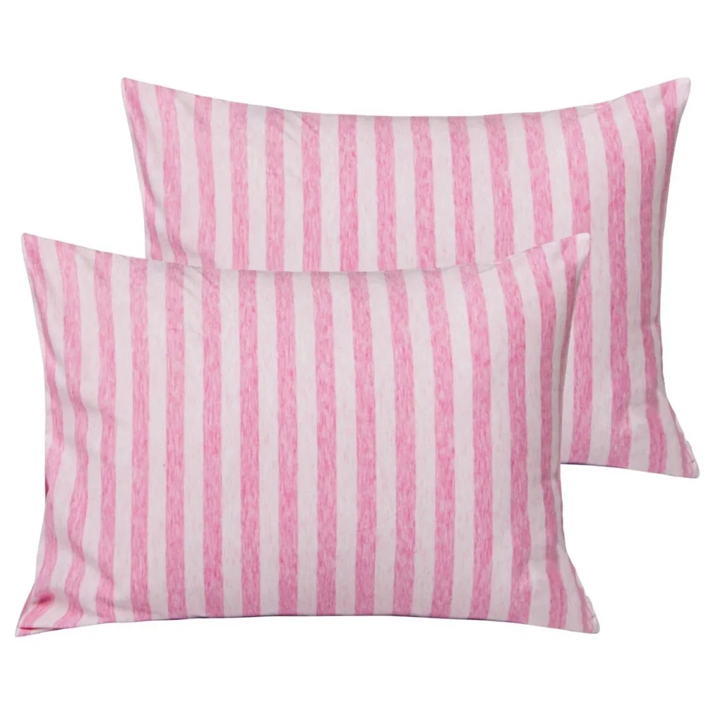 NTBAY®️ Lot x 2 Cotton Jersey Knit Stripe Toddler Travel Pillowcases|